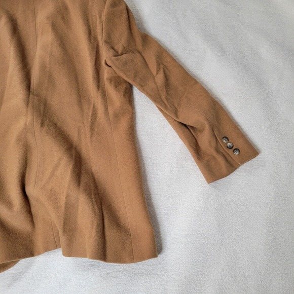 LL Bean Coat Size 12 Beige Topcoat Blazer Womens Top - Picture 10 of 16